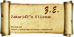 Zakariás Elizeus névjegykártya